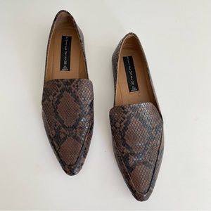 Steven by Steve Madden Snake Skin Pointed Toe Flats
